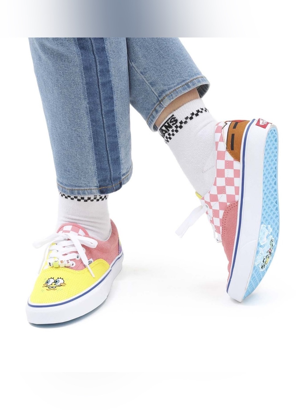 EUC* Vans SpongeBob & Patrick Sneakers sz 8 - Picture 2 of 6